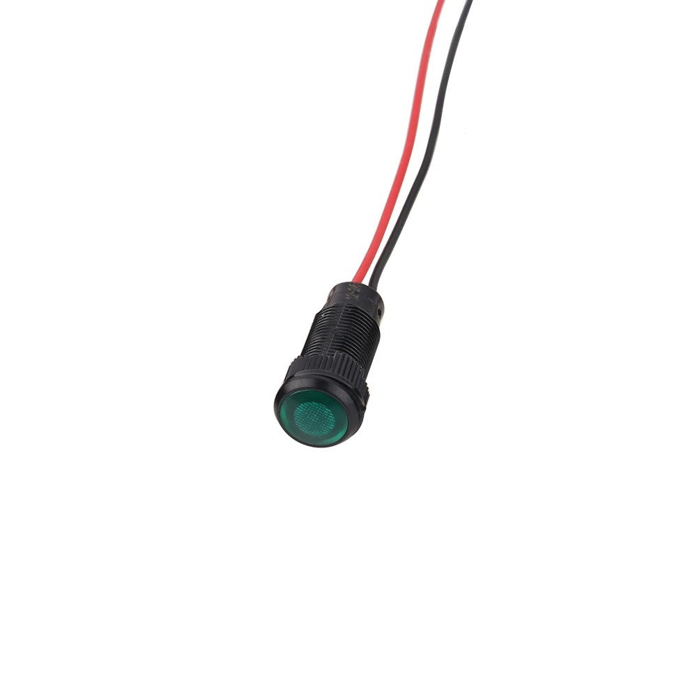 Mini LED indicatielampje - Groen - 10mm - 12/24V Mini LED indicatielampje - Groen - 10mm - 12/24V